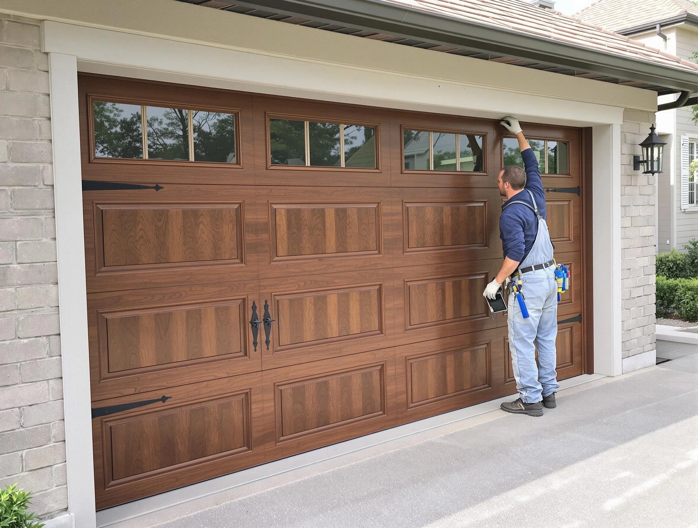 Custom garage door showcase by Clay Garage Door Repair in Clay
