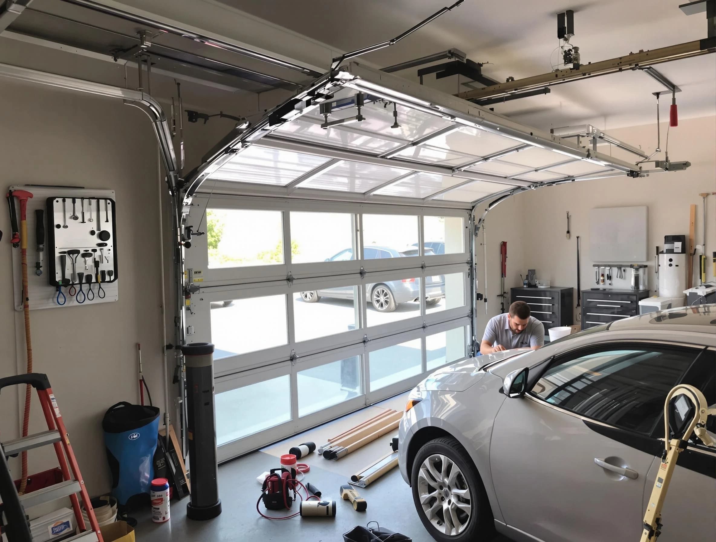 Garage door noise reduction service by Clay Garage Door Repair in Clay