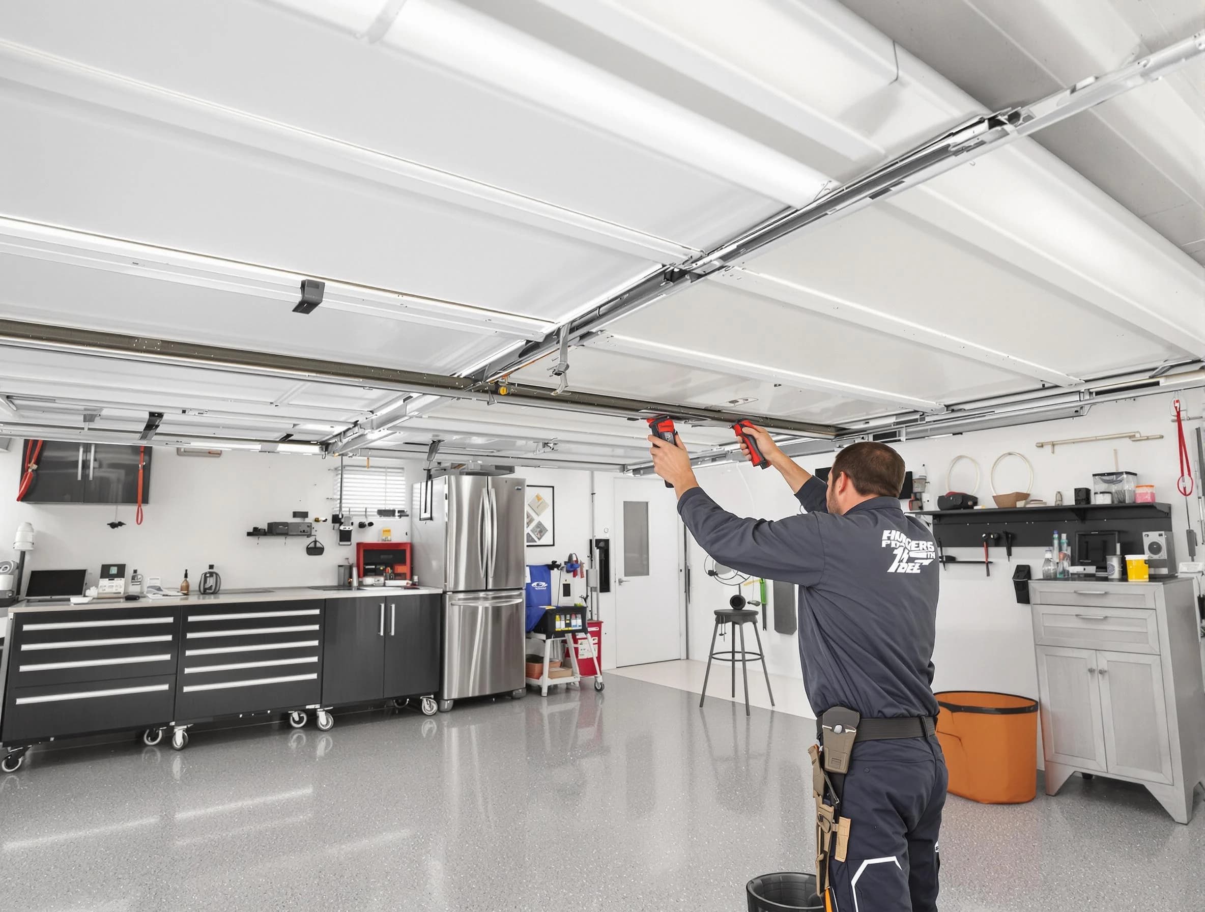 Overhead garage door repair service by Clay Garage Door Repair in Clay