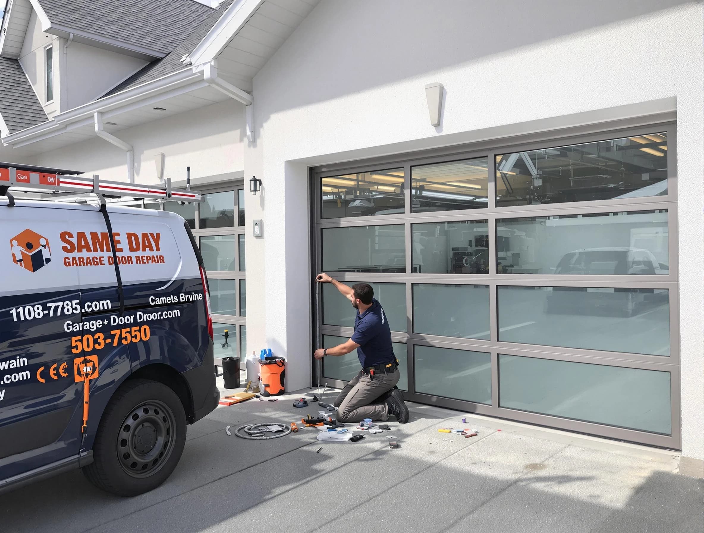 Same-day garage door repair service by Clay Garage Door Repair in Clay