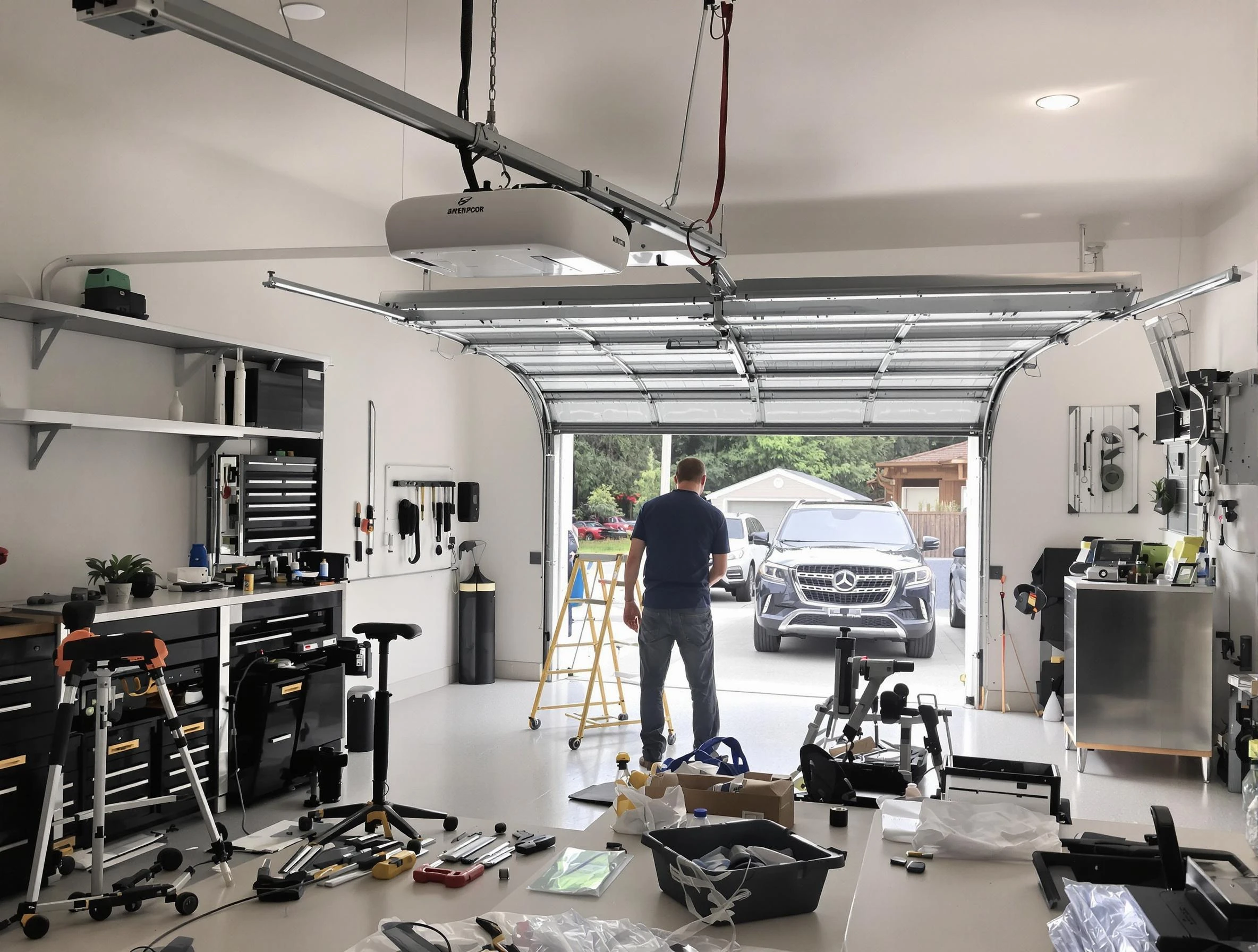 Garage door opener installation by Clay Garage Door Repair in Clay