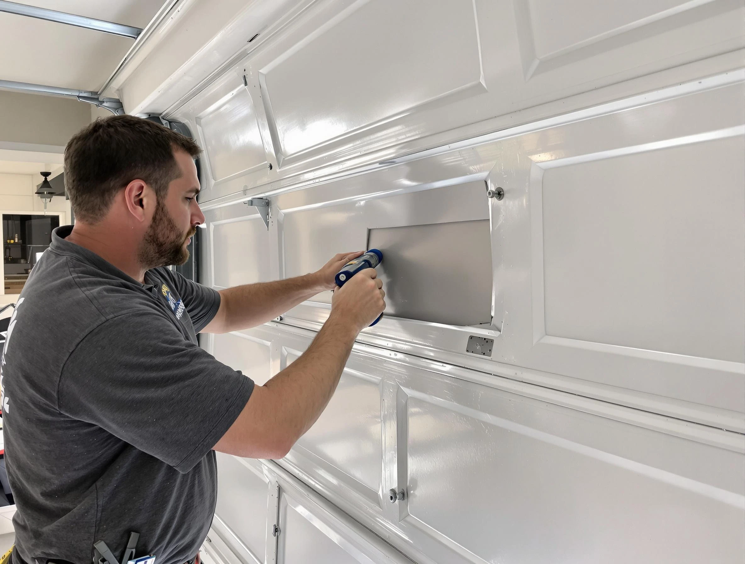 Garage door panel repair by Clay Garage Door Repair in Clay